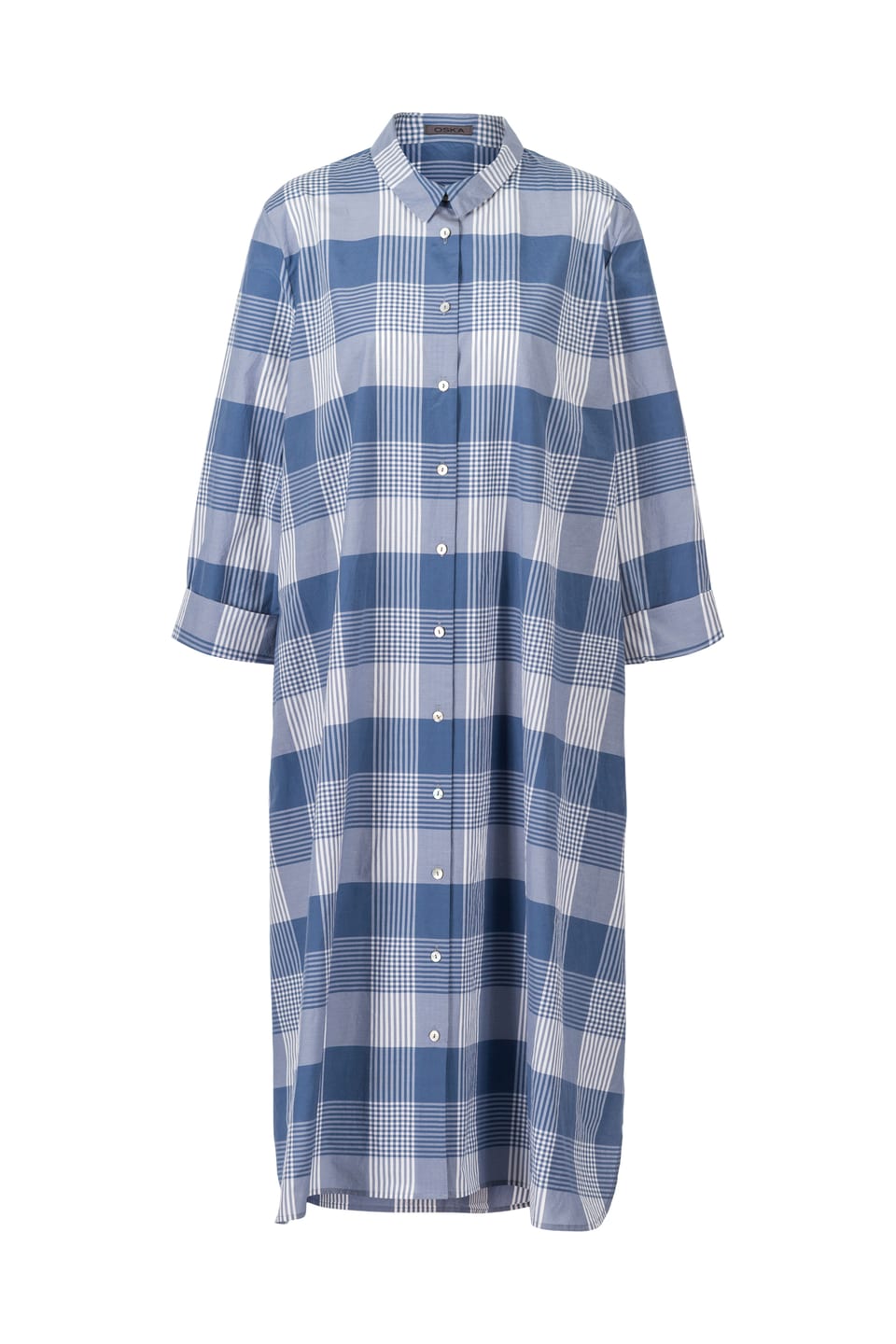 Dress 431 - Cotton Blend with Gingham Check - 440AIR - 10240110142