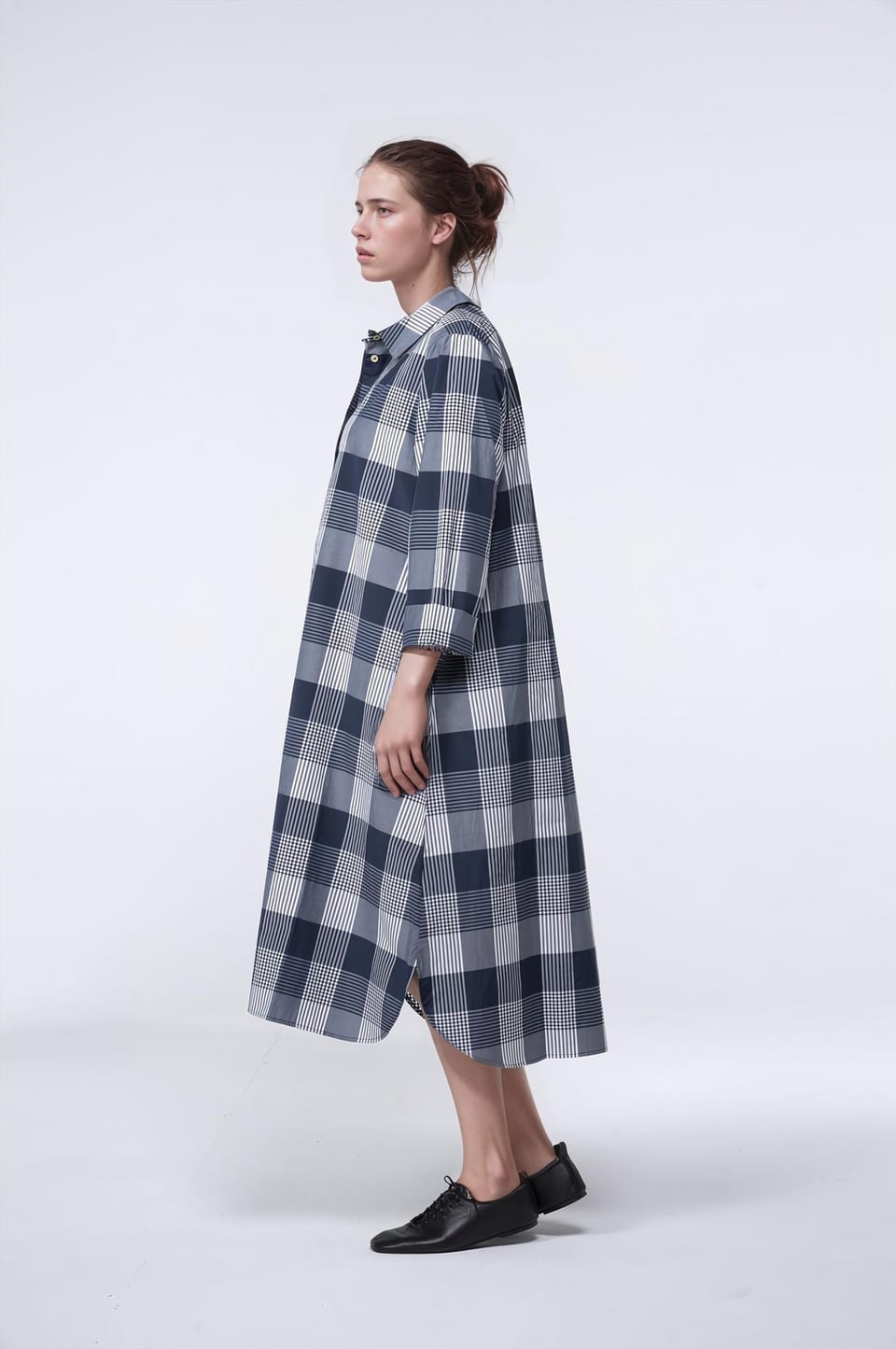 Dress 431 - Cotton Blend with Gingham Check - 480NIGHT - 10240110142