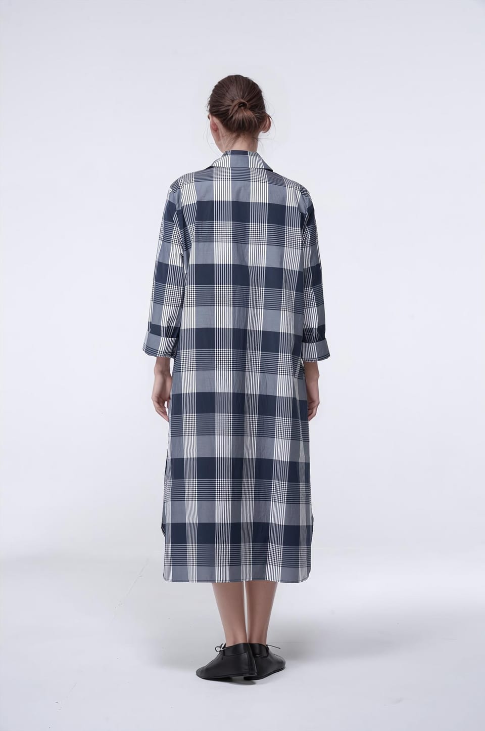 Dress 431 - Cotton Blend with Gingham Check - 480NIGHT - 10240110142