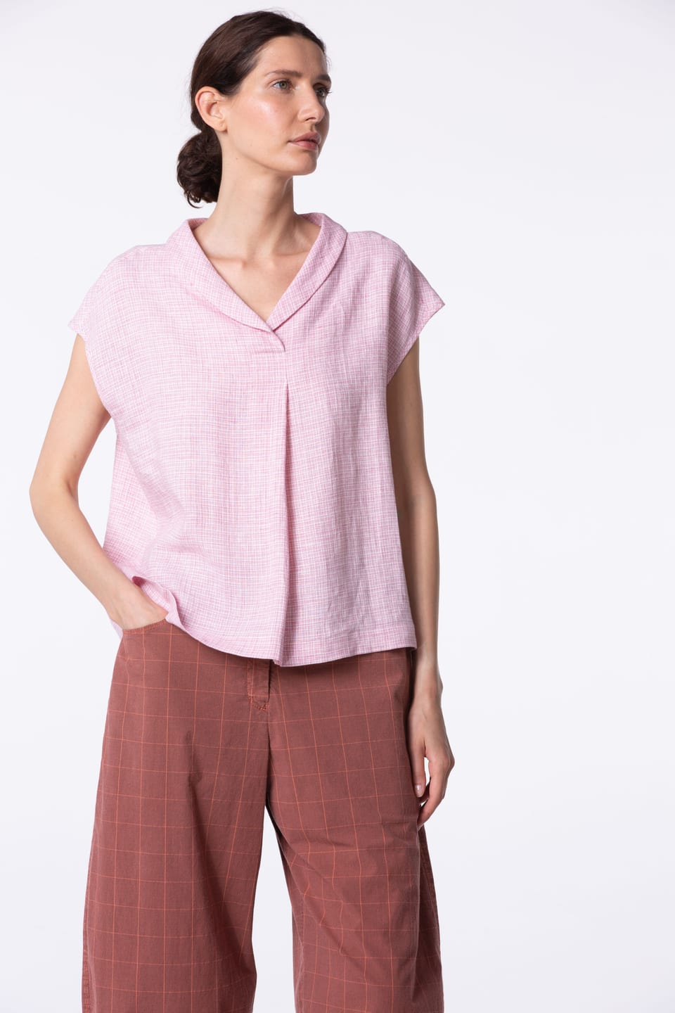 Top 403 - Leinen Fil-à-Fil - 340ROSE - 10240110145