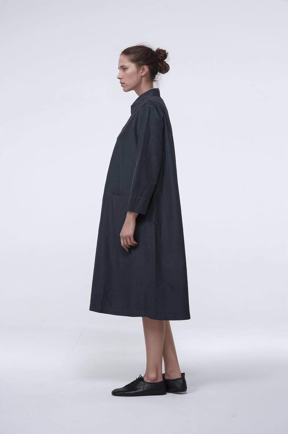 Dress 437 - Cotton-Cupro Rips - 582SLATE - 10240110150