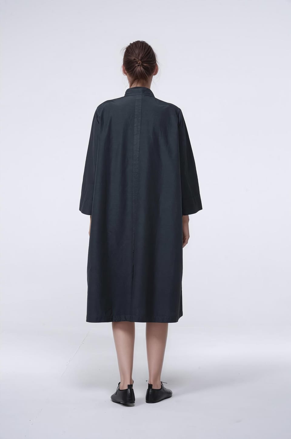 Dress 437 - Cotton-Cupro Rips - 582SLATE - 10240110150