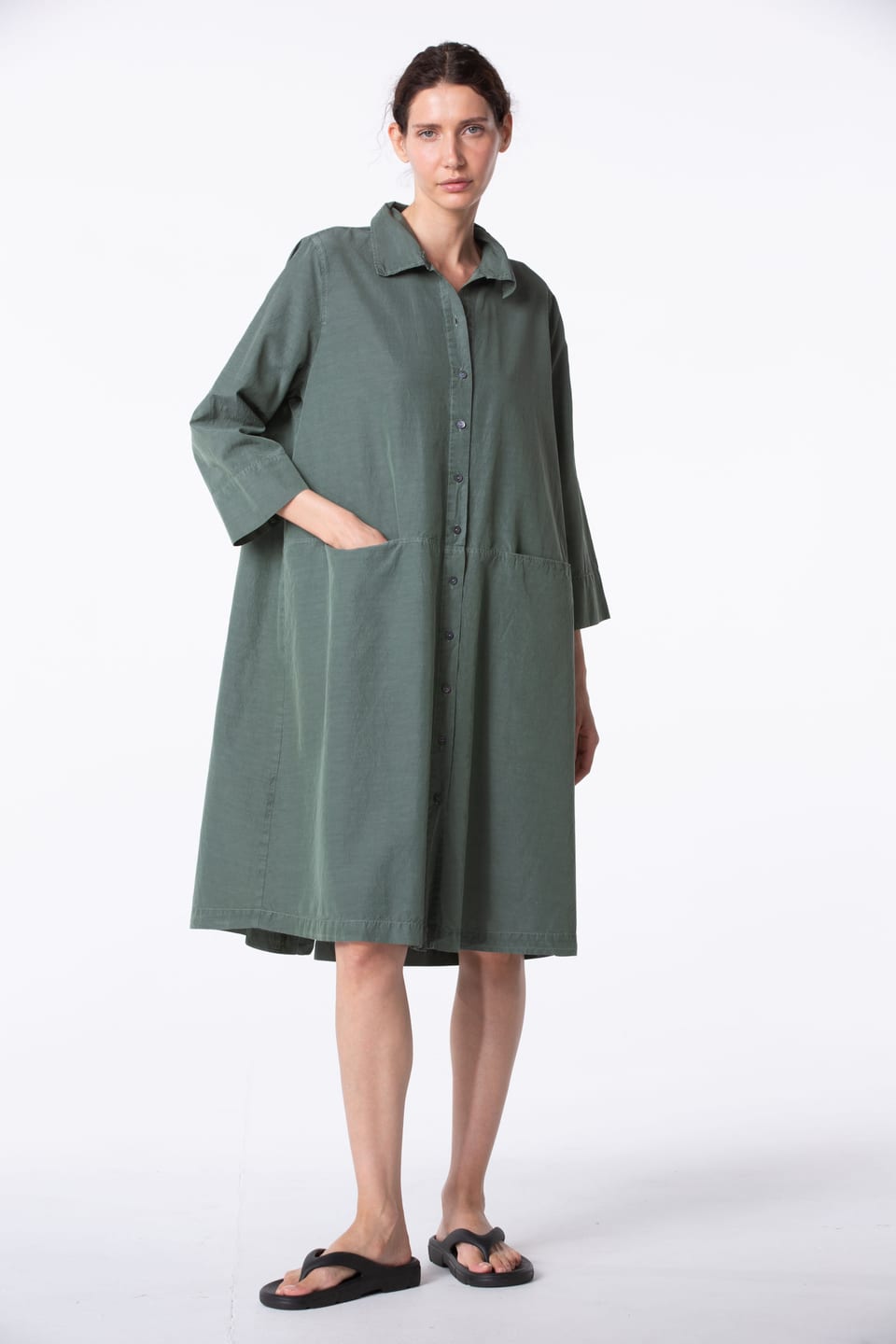 Dress 437 - Cotton-Cupro Rips - 652PLANE - 10240110150
