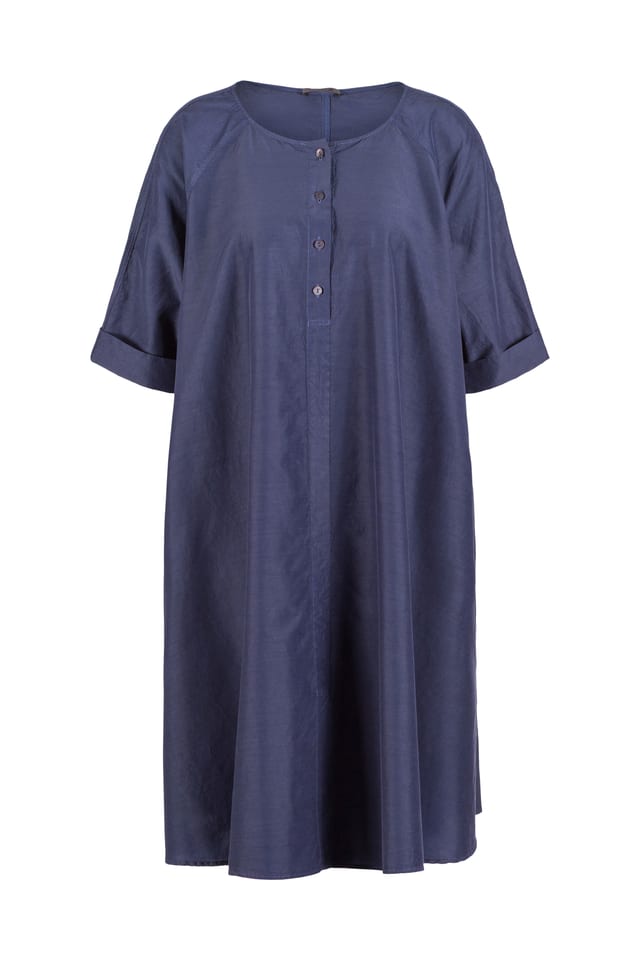 Jurk 438 - Geribde Katoen-Cupromix - 480NIGHT - 10240110151