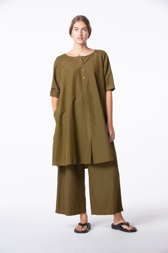 Jurk 438 - Geribde Katoen-Cupromix - 752REED - 10240110151