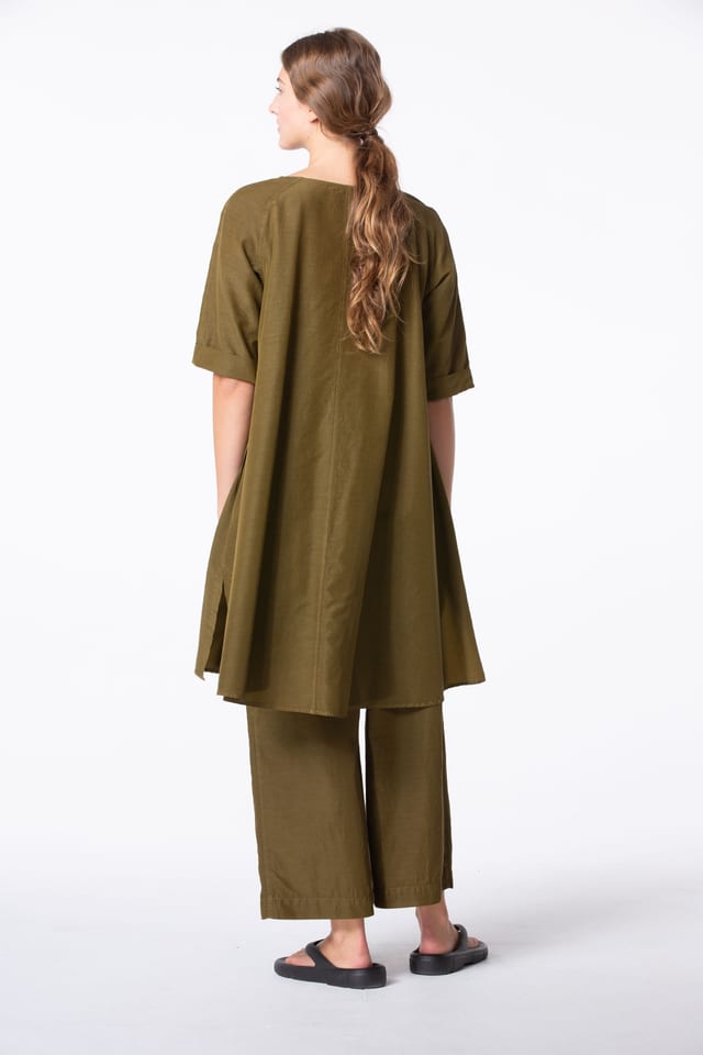Jurk 438 - Geribde Katoen-Cupromix - 752REED - 10240110151