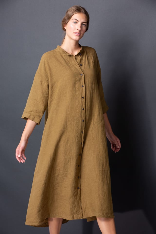Jurk 439 - Puur Linnen - 842BISCUIT - 10240110152