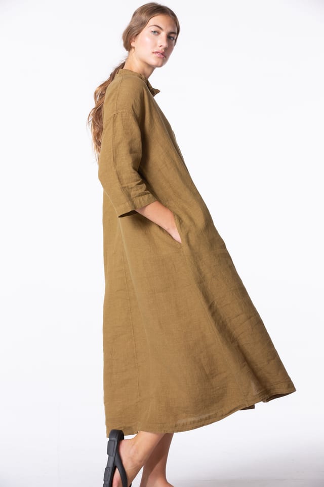 Dress 439 - Pure Linen - 842BISCUIT - 10240110152