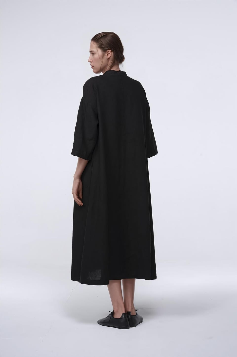 Jurk 439 - Puur Linnen - 990BLACK - 10240110152