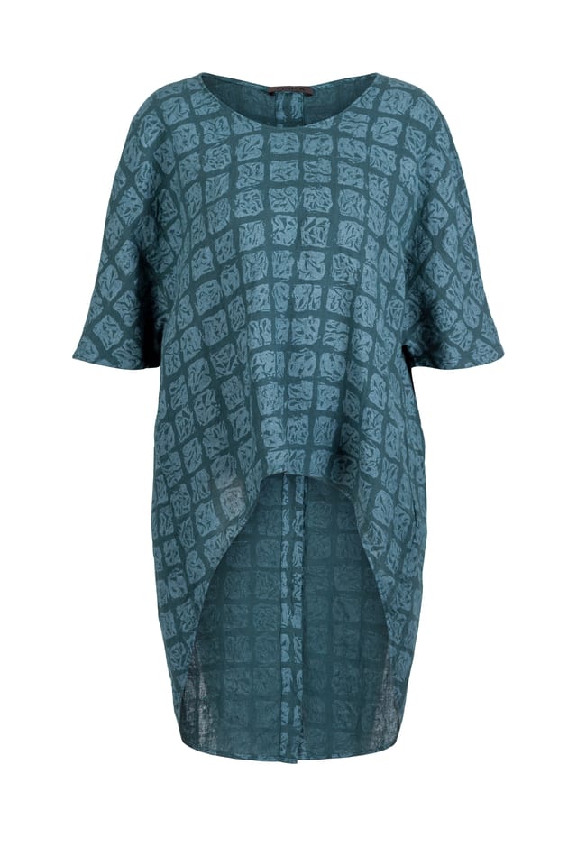 Blouse 434 - Pure Linen - 670LAKE - 10240110153