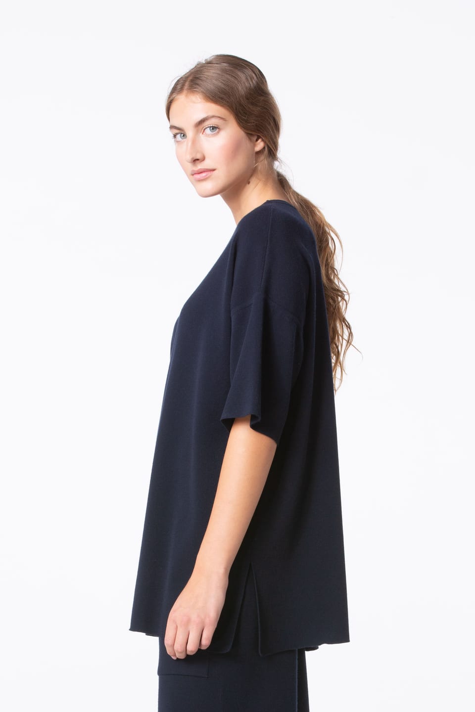 Pullover 413 - ECOVERO™ Viscose Blend - 490NAVY - 10240113014