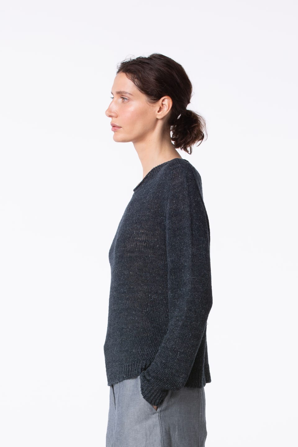 Pullover 414 - Pure Linen - 490NAVY - 10240113016