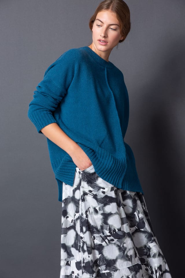 Pullover 416 - Recycled Cashmere-wolmix - 670LAKE - 10240113018