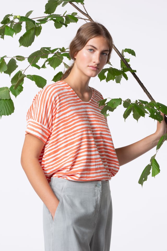 Pullover 418 - Stripe Print on Cotton - 240POMELO - 10240113020