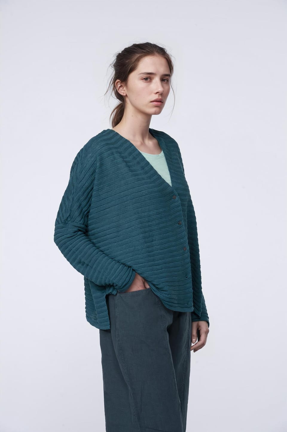 Jacket 405 - Pure Linen - 670LAKE - 10240113022