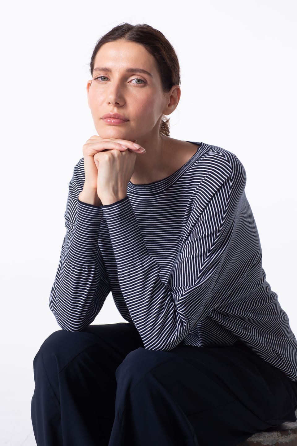 Pullover 421 - ECOVERO™ Viscose Blend - 490NAVY - 10240113024