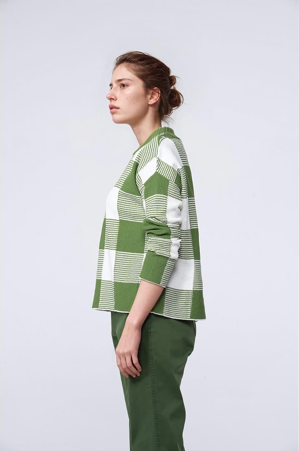 Pullover 425 - Cotton Gingham Check - 660WILLOW - 10240113028