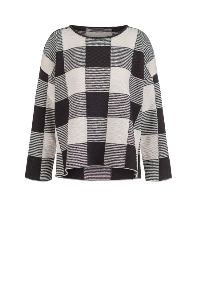 Pullover 425 - Cotton Gingham Check - 990BLACK - 10240113028