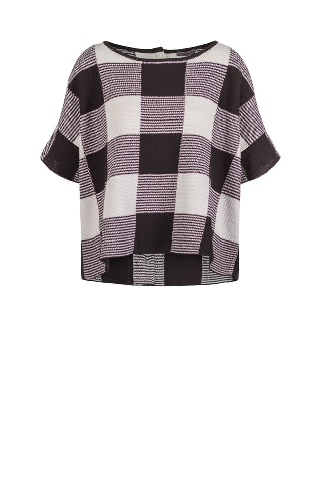 Pullover 426 - Cotton Gingham Check - 990BLACK - 10240113029