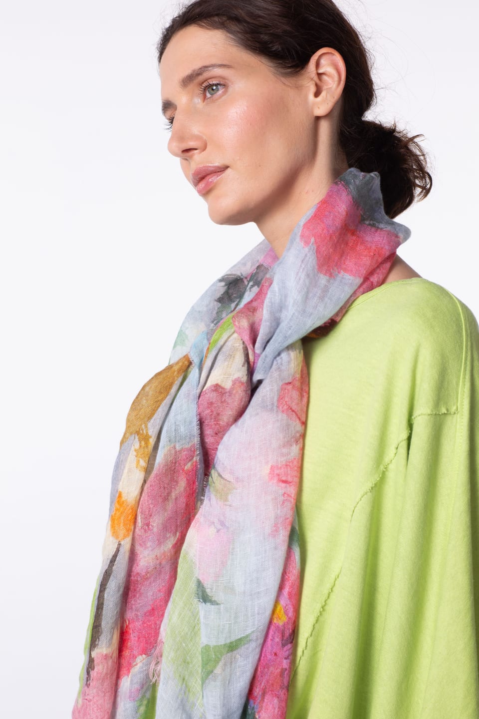Scarf 413 - Pure Linen - 340ROSE - 10240114013