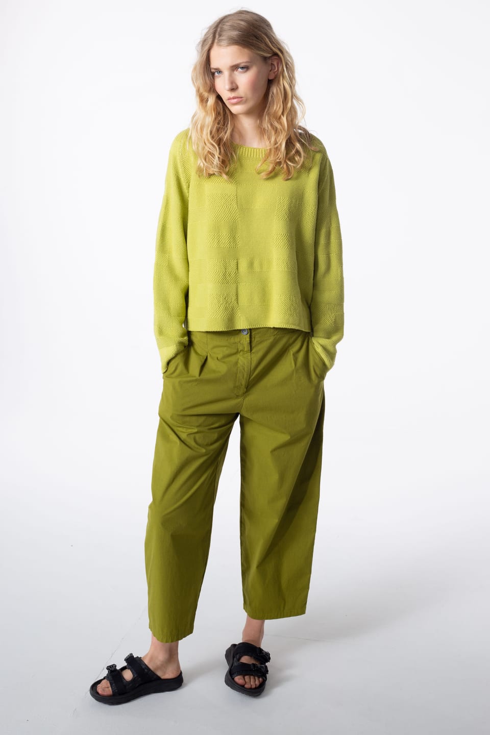 Trousers 403 - Cotton Stretch with Stripes - 742SPROUT - 60240110013