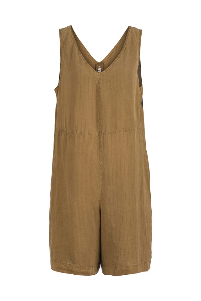 Jumpsuit 404 - Lyocell-Linen Blend with Pinstripe - 842BISCUIT - 60240110016