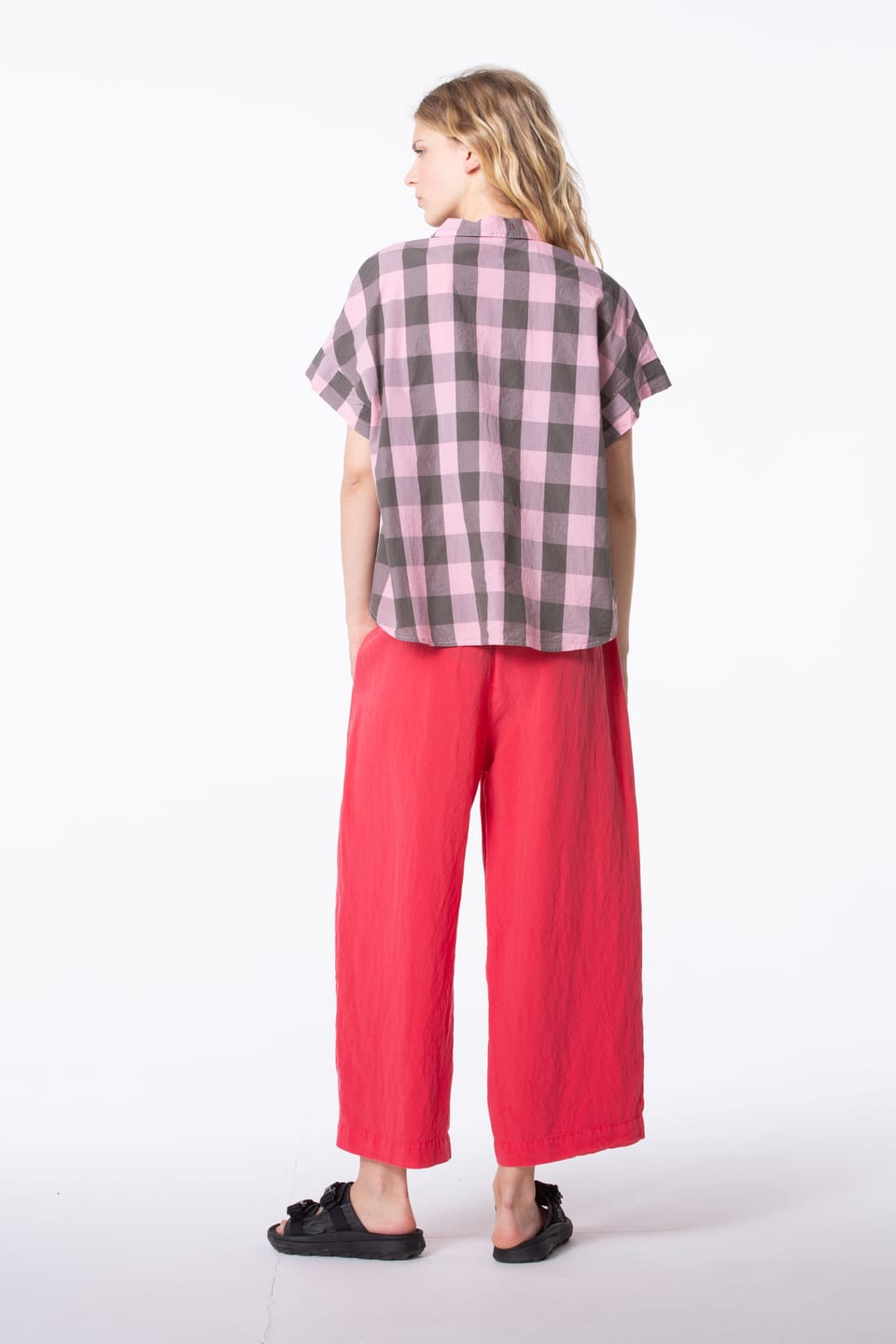 Trousers 406 - Lyocell-Linen Blend - 350BERRY - 60240110018