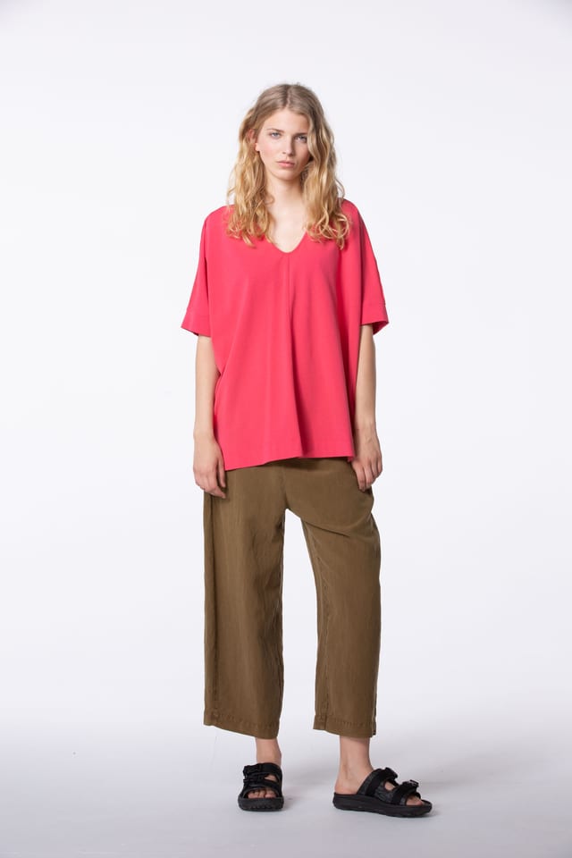 Trousers 406 - Lyocell-Linen Blend - 842BISCUIT - 60240110018