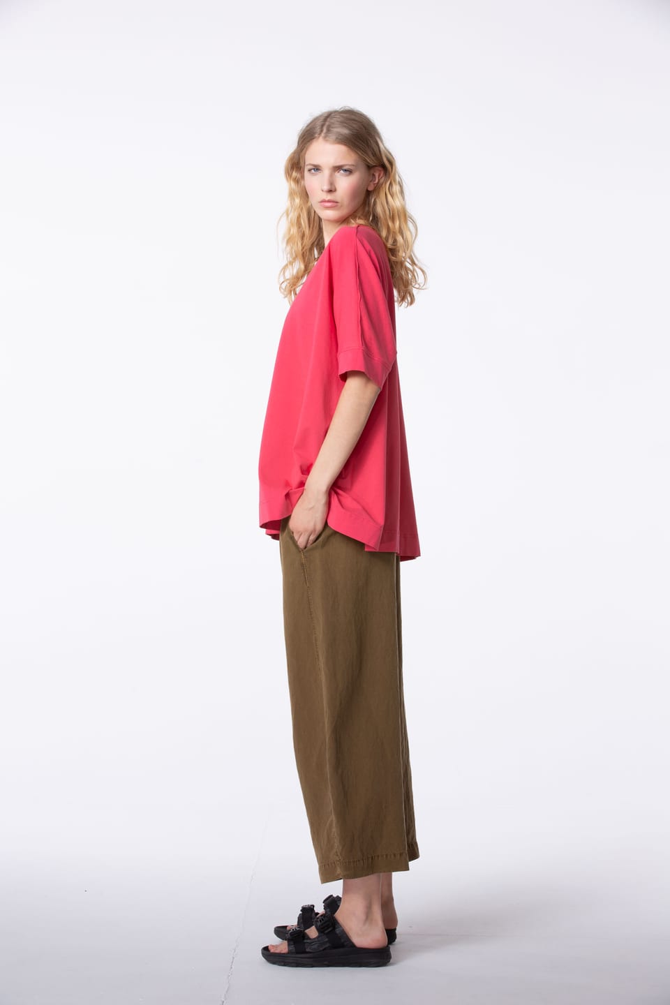 Trousers 406 - Lyocell-Linen Blend - 842BISCUIT - 60240110018
