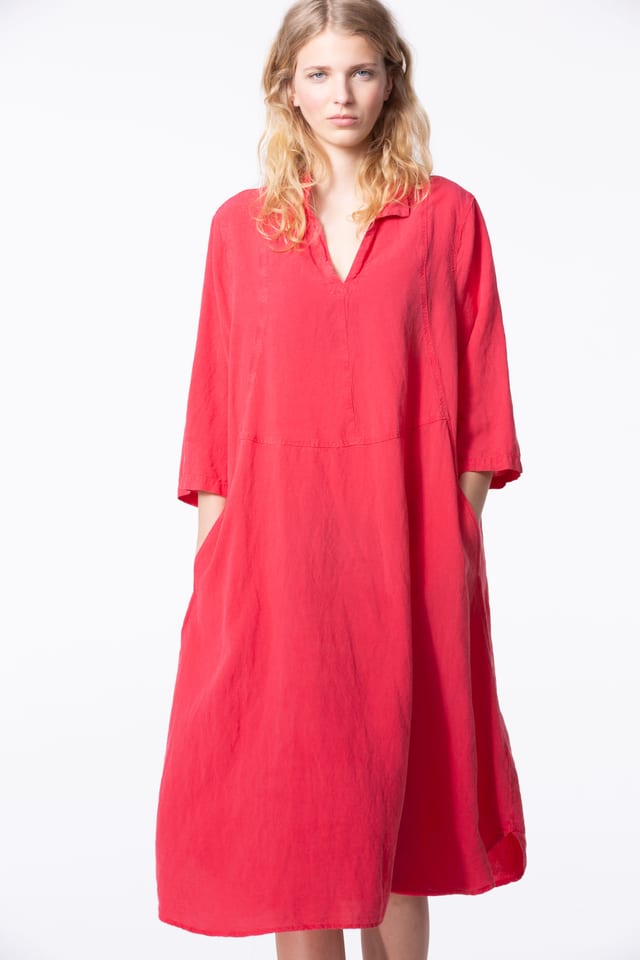 Dress 406 - Lyocell-Linen Blend - 350BERRY - 60240110020