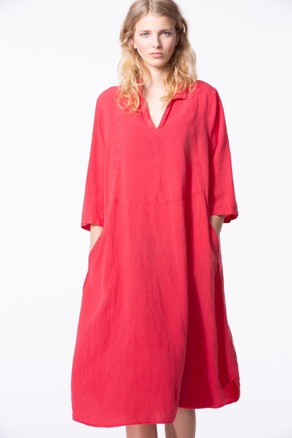 Dress 406 - Lyocell-Linen Blend - 350BERRY - 60240110020