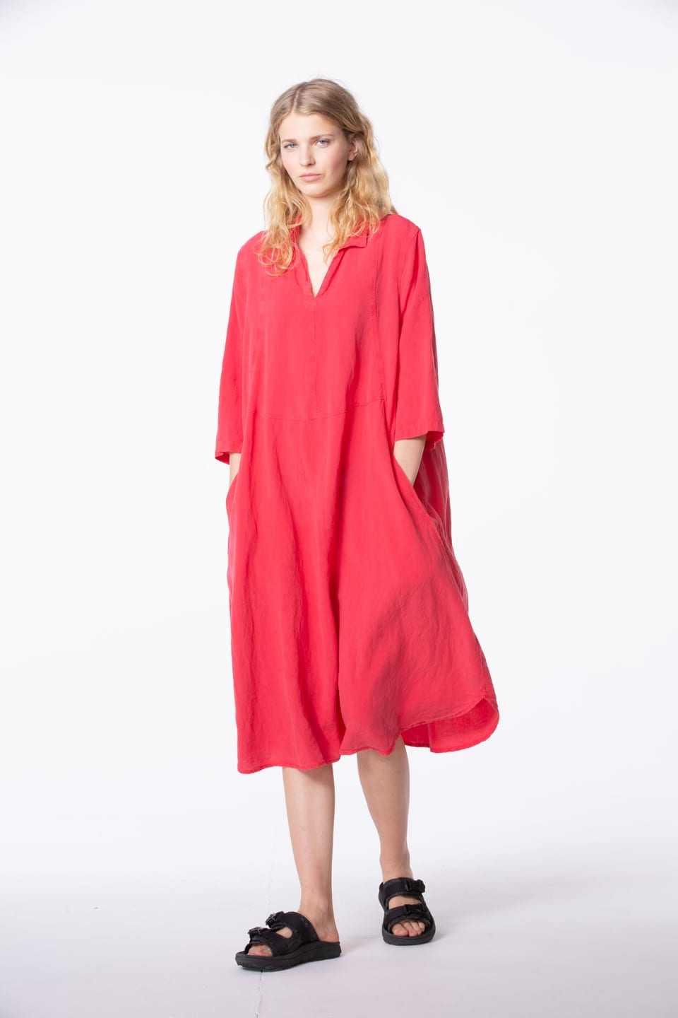 Dress 406 - Lyocell-Linen Blend - 350BERRY - 60240110020