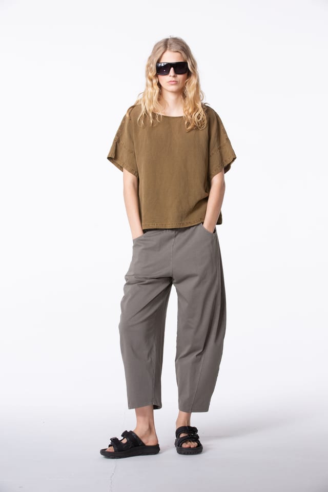 Broek 407 - Katoenen Jersey - 932COBBLES - 60240110023
