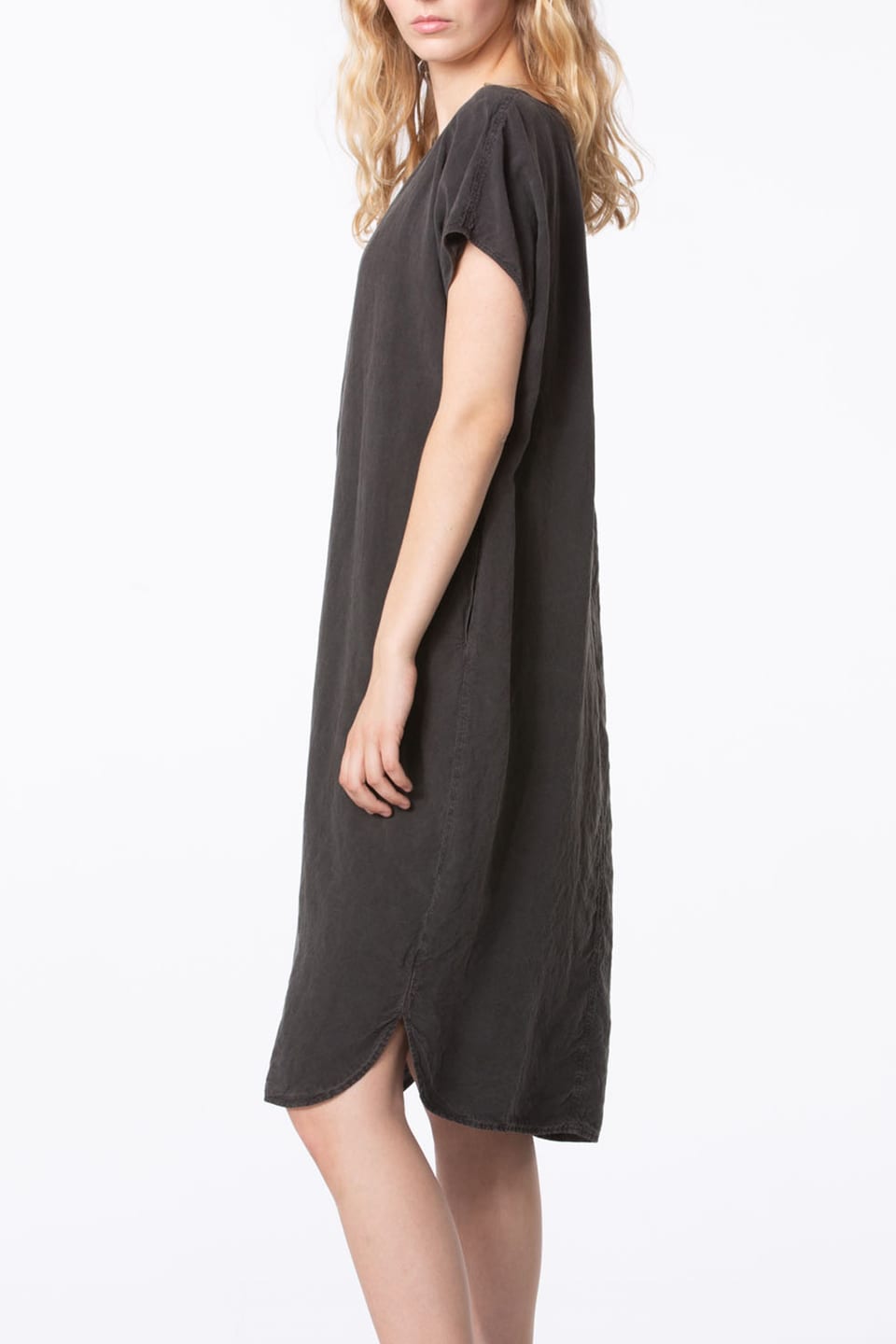 Dress 407 - Lyocell-Linen Blend - 980RAVEN - 60240110024