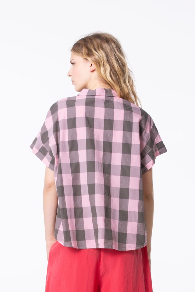 Blouse 408 - 100% Katoen met Gingham ruit - 60240110037