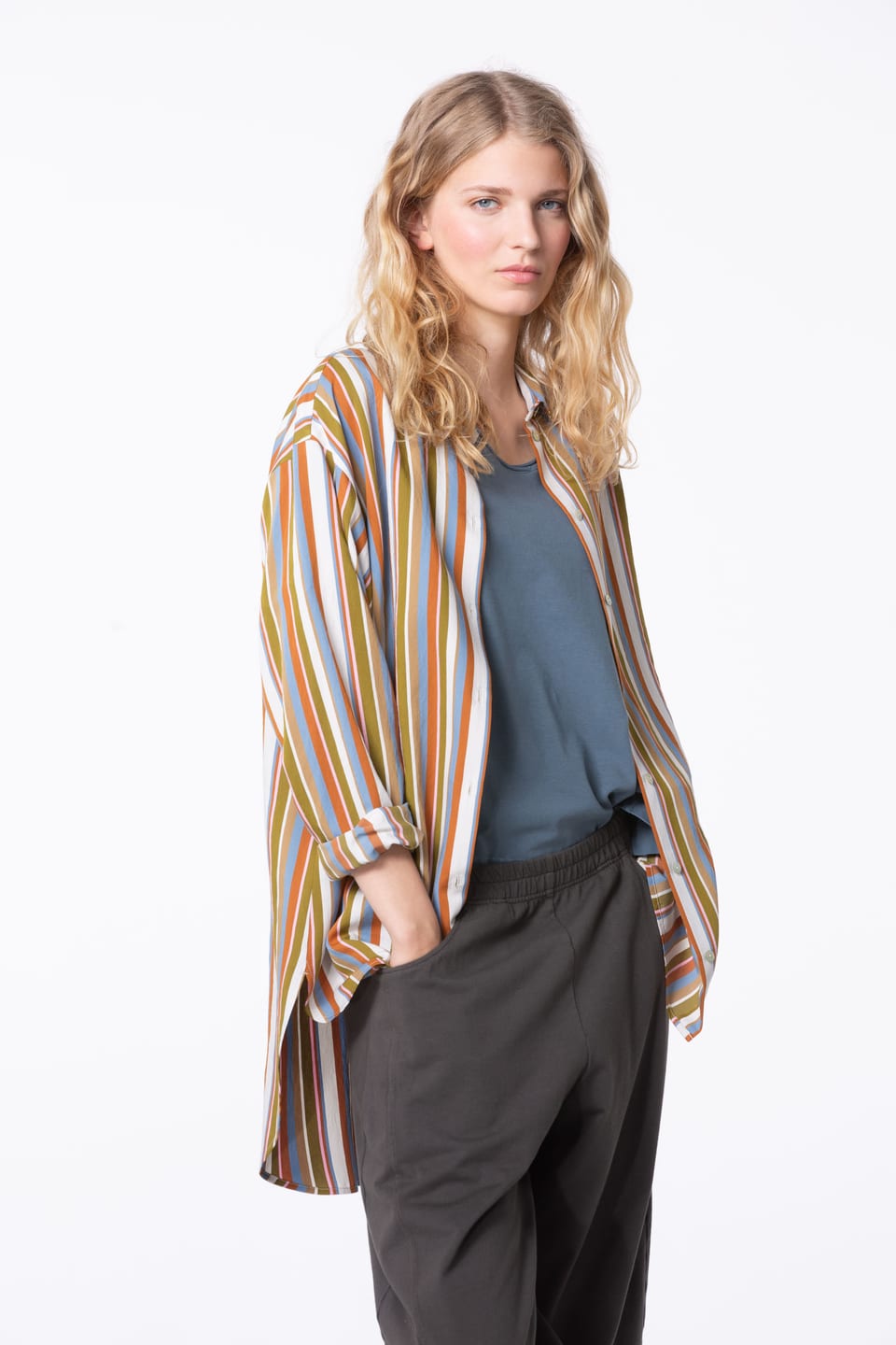 Blouse 409 - Viscose Blend with Stripes - 450JEANS - 60240110039