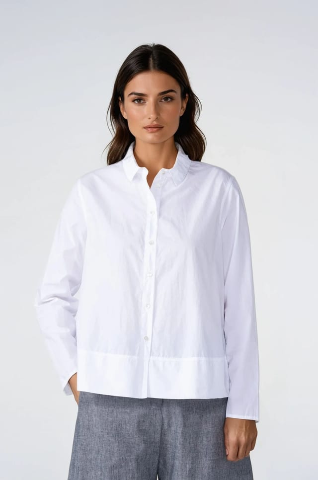 Blouse 517 - Cotton Poplin - 100WHITE - 10250110079