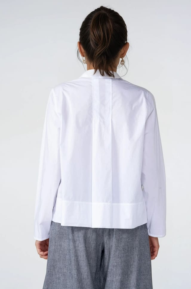 Blouse 517 - Cotton Poplin - 100WHITE - 10250110079