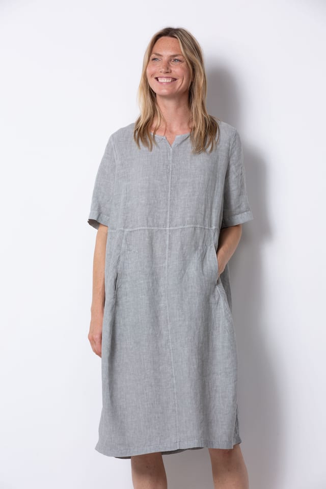 Dress 519 - Pure Linen - 912GLASS - 10250110081