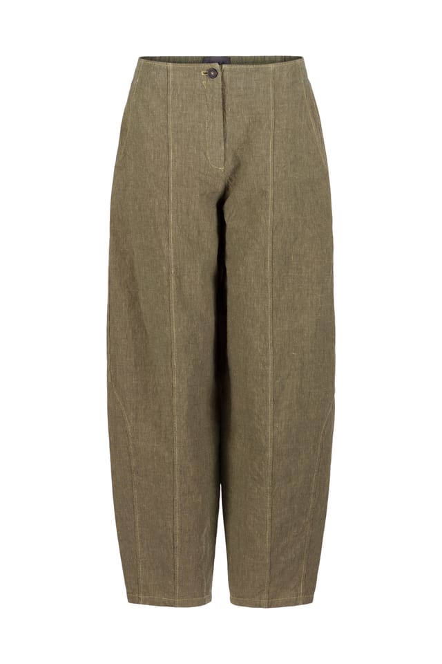 Trousers 517 - Linen Cotton Houndstooth - 720CALLA - 10250110083