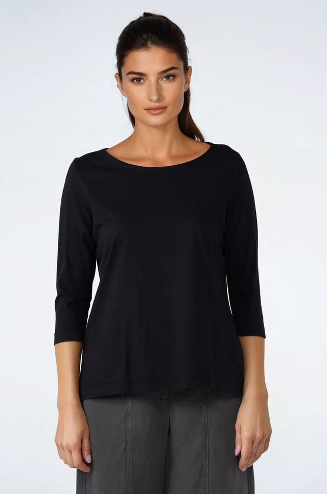 Shirt 518 - Cotton Jersey - 990BLACK - 10250110088