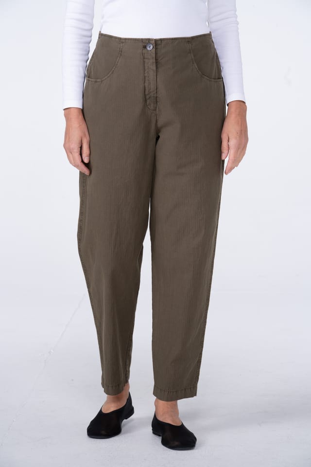 Trousers 529 - Fine Pinstripe Herringbone on Cotton Blend - 782IVY - 10250110104