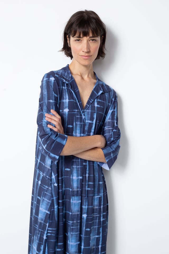 Dress 526 - Ultra-light Techno Stretch with Shibori Print - 440HEAVEN - 10250110119