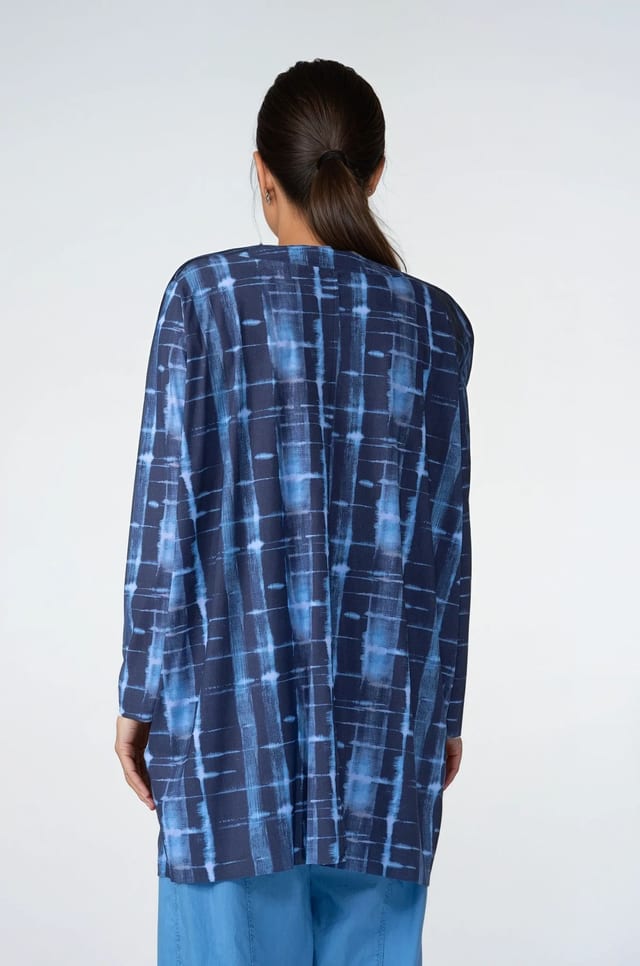 Bluse 538 - Ultraleichter Techno-Stretch mit Shibori-Druck - 440HEAVEN - 10250110121