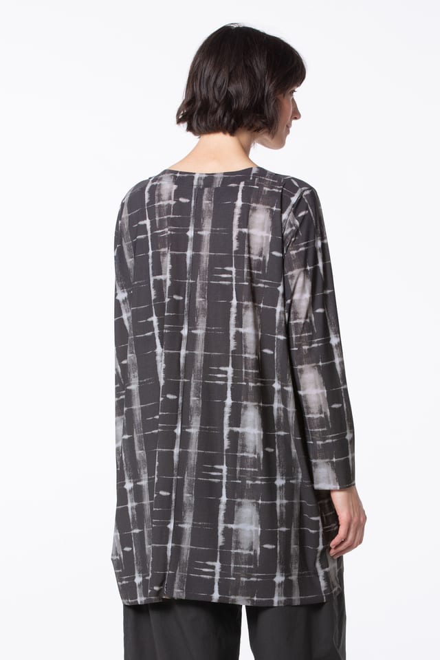 Bluse 538 - Ultraleichter Techno-Stretch mit Shibori-Druck - 830GRIT - 10250110121