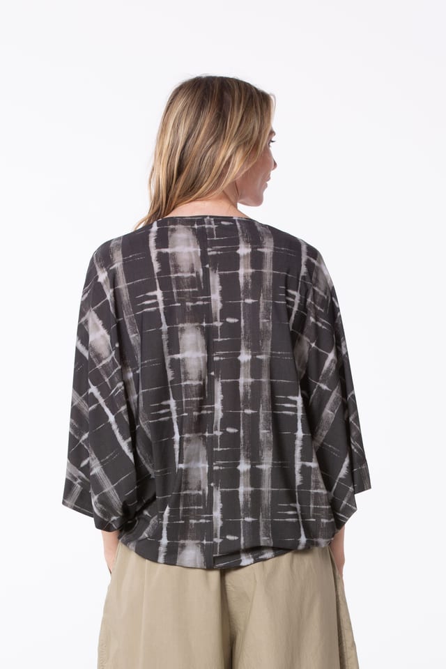 Blouse 528 - Ultra-light Techno Stretch with Shibori Print - 830GRIT - 10250110132