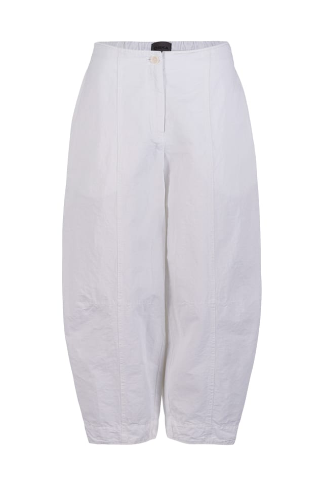 Trousers 534 - Cotton Linen Twill - 100WHITE - 10250110133