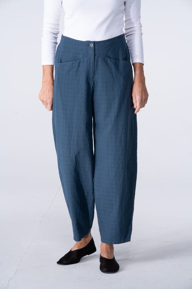 Trousers 541 - Two-tone Dobby in Pure Cotton - 570DENIM - 10250110140