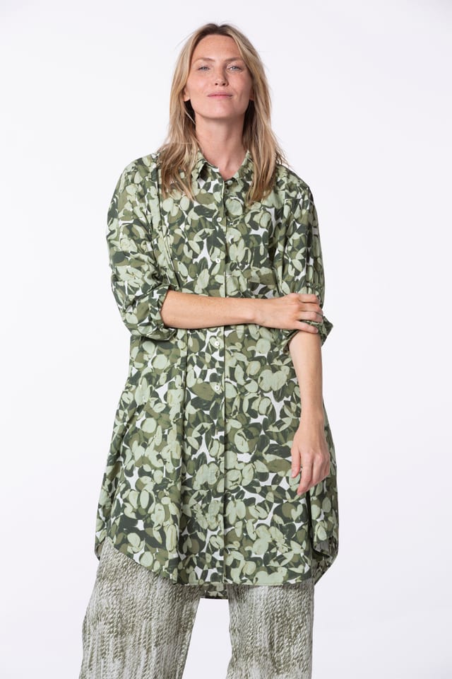 Dress 530 wash - Lunaria' Flower Print on Poplin - 720CALLA - 10250110153