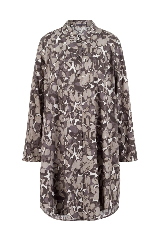 Dress 530 wash - Lunaria' Flower Print on Poplin - 880METAL - 10250110153